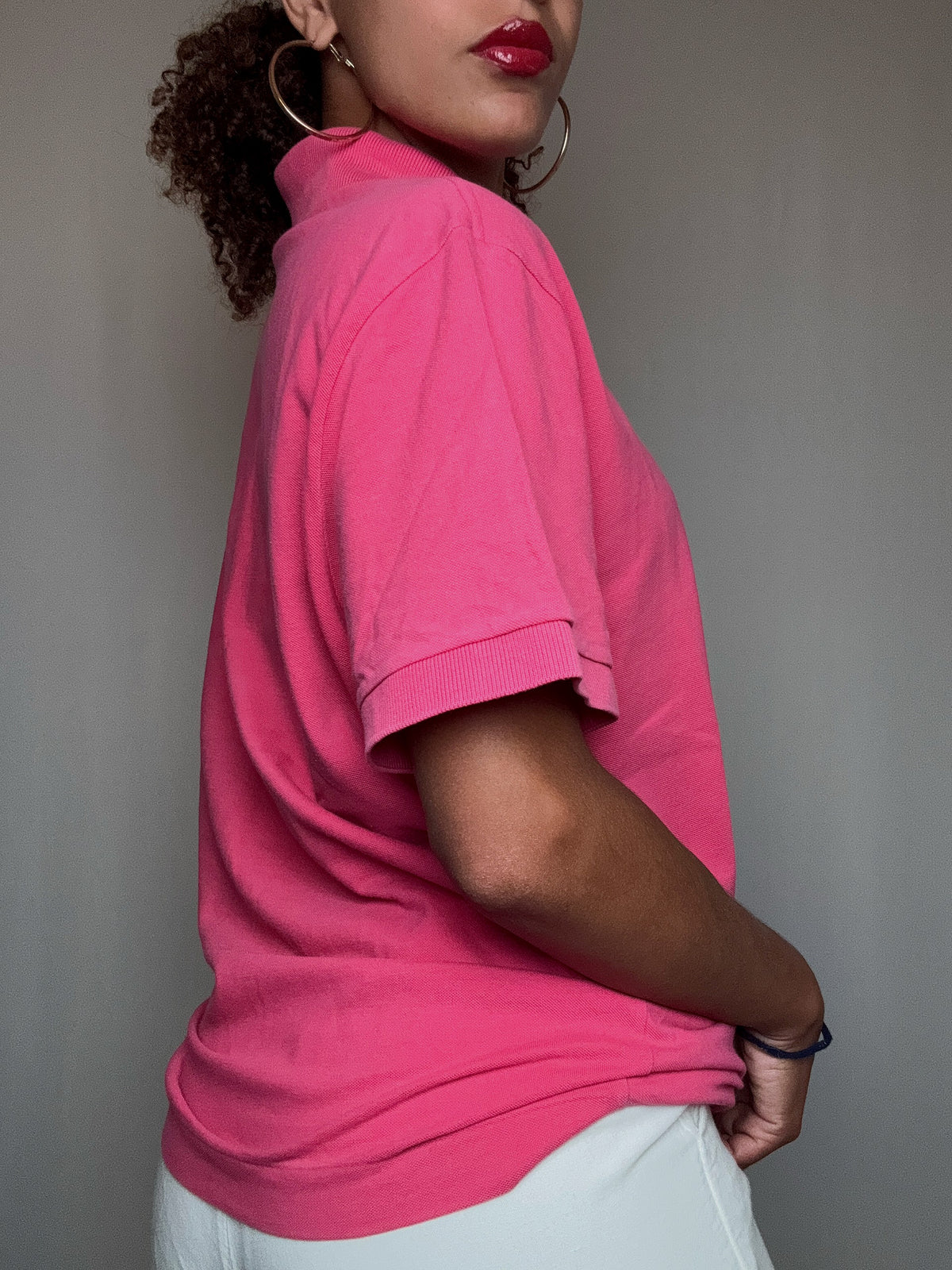 Polo rose Lacoste XL vintage
