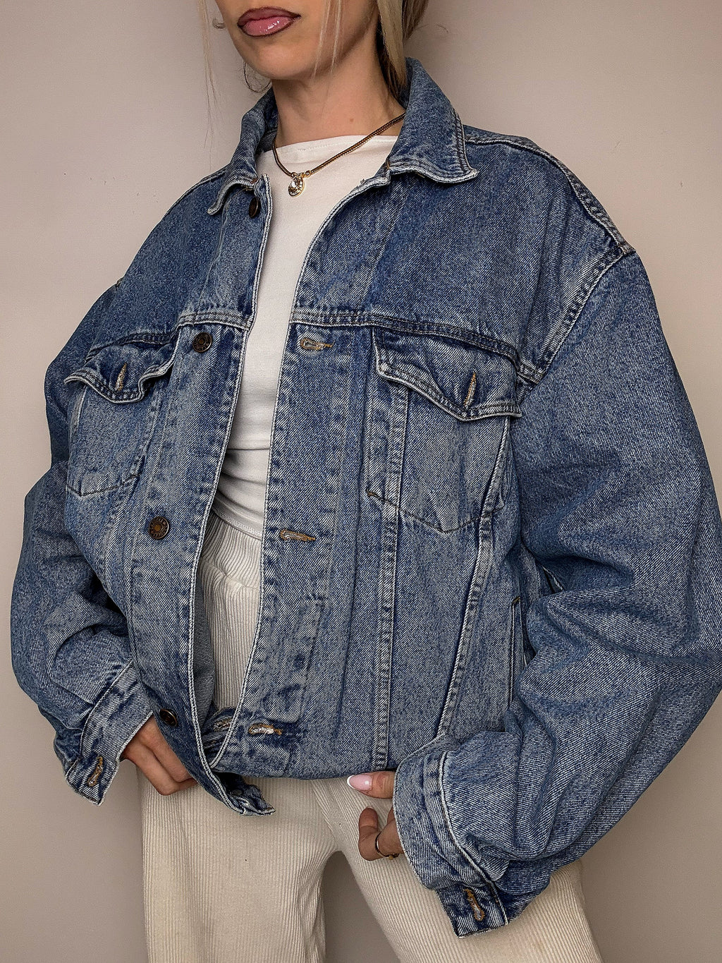 Veste en denim bleu XL vintage