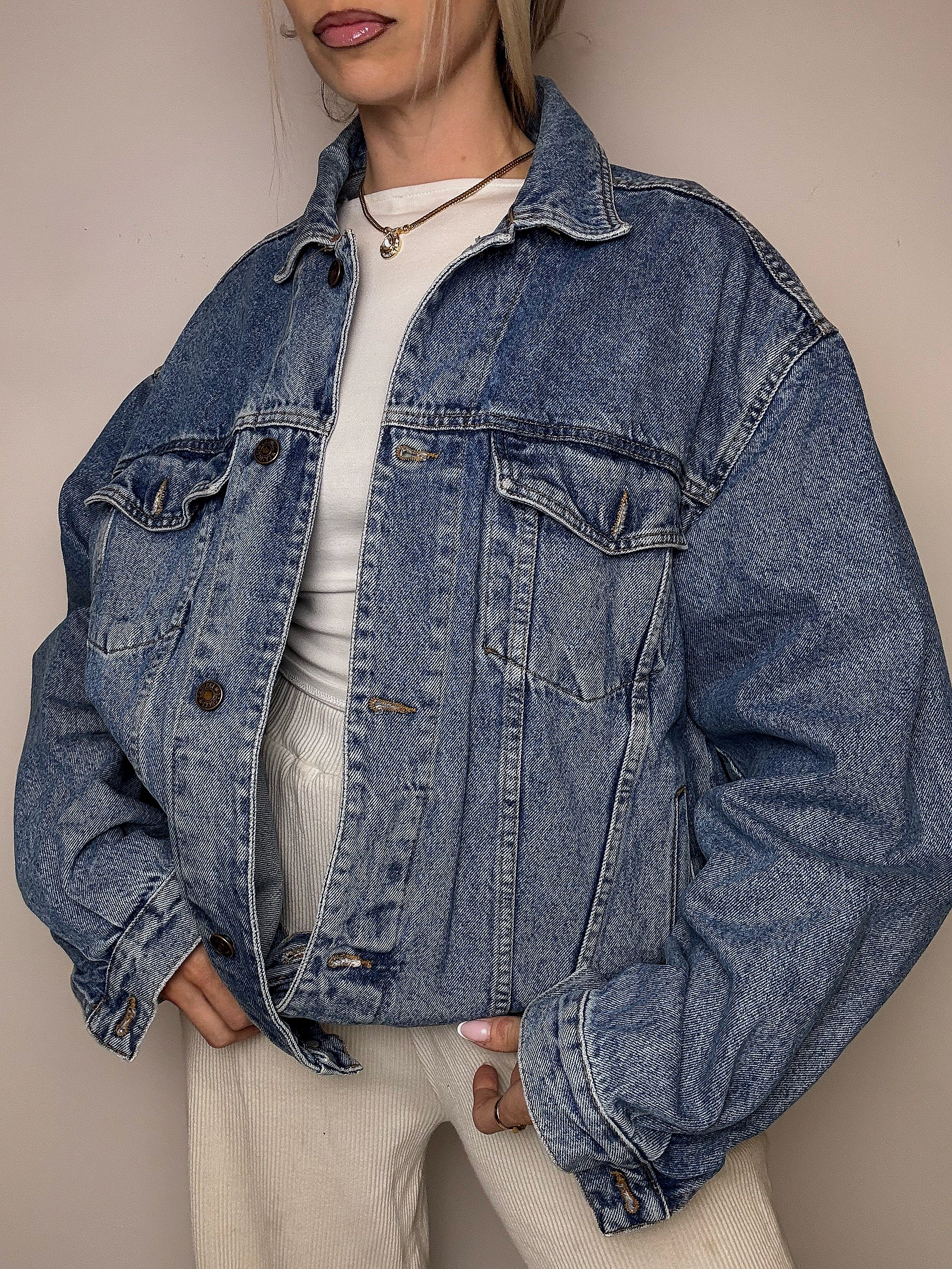Veste en denim bleu XL vintage