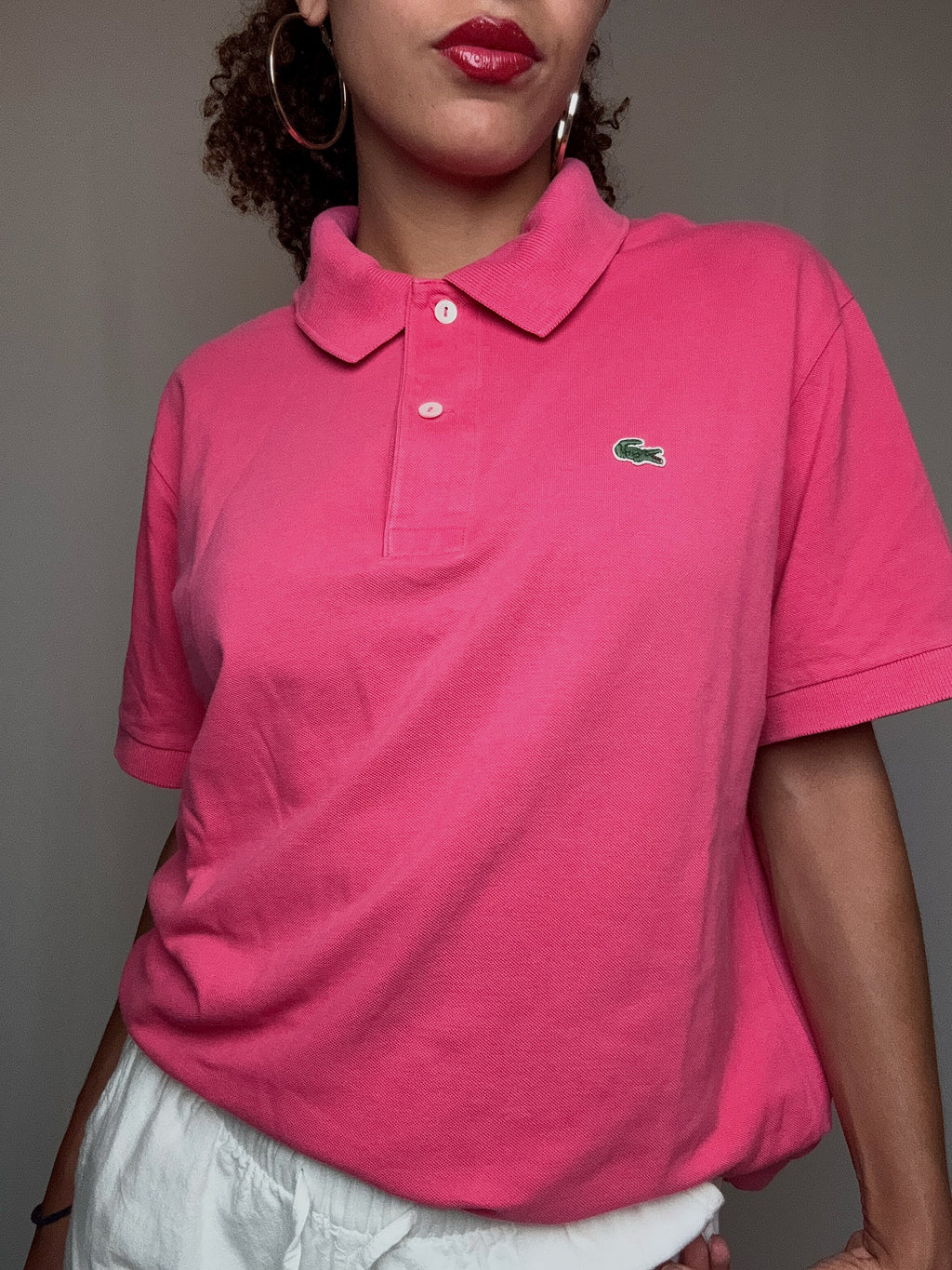 Polo rose Lacoste XL vintage