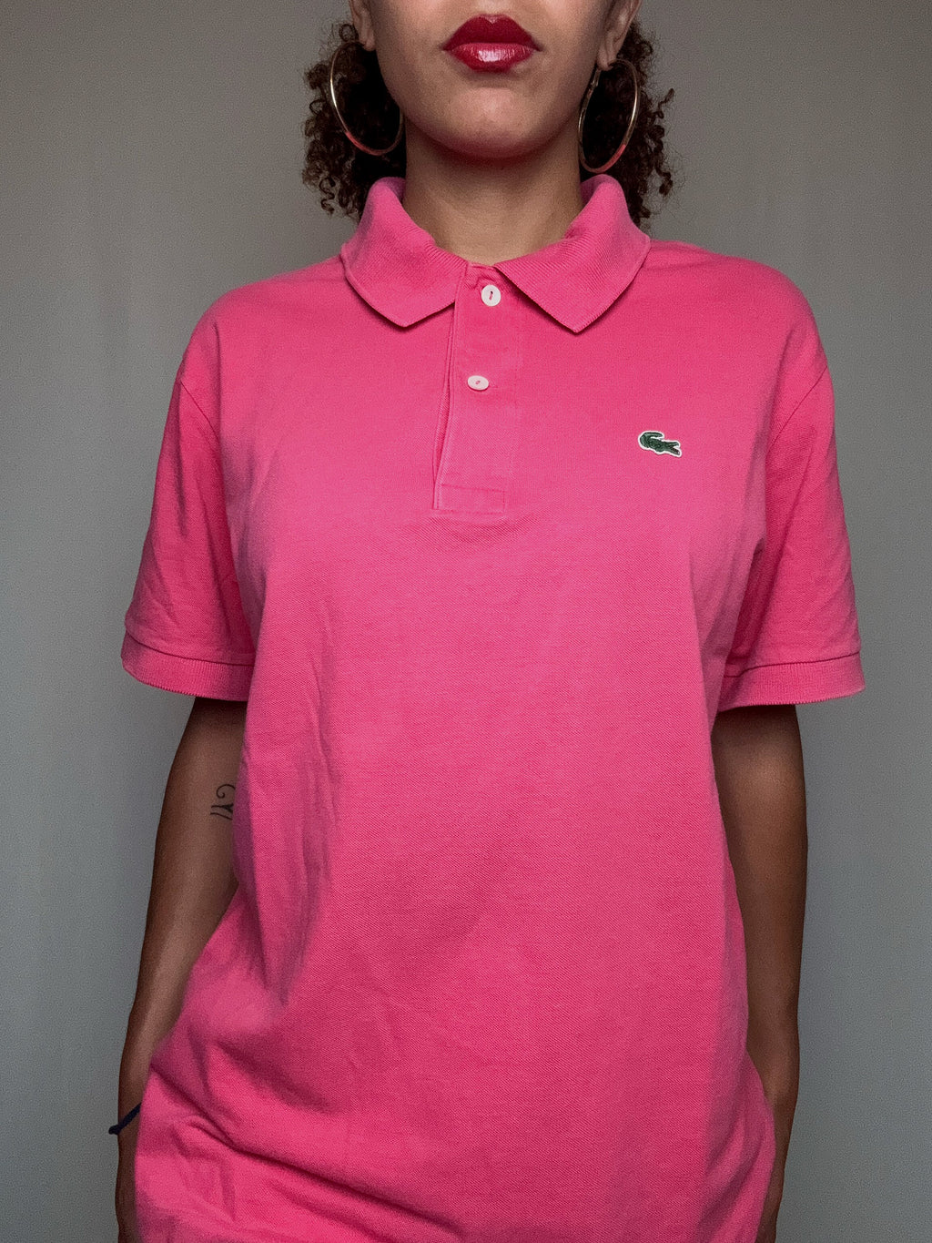 Polo rose Lacoste XL vintage