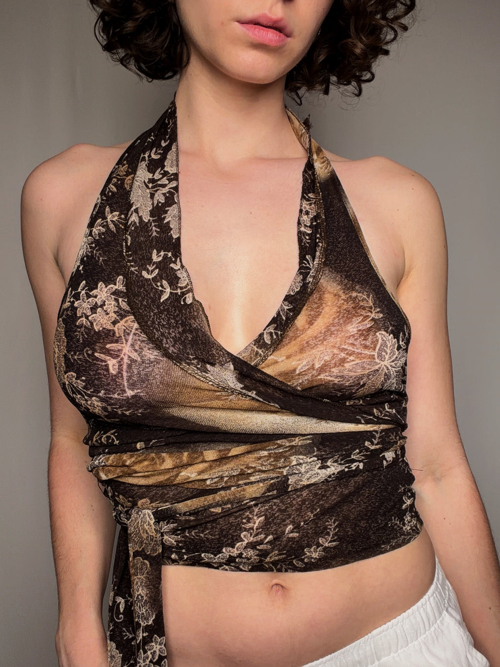 Vintage Mesh-Wickel-Top in Einheitsgröße