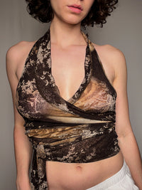 Vintage Mesh-Wickel-Top in Einheitsgröße