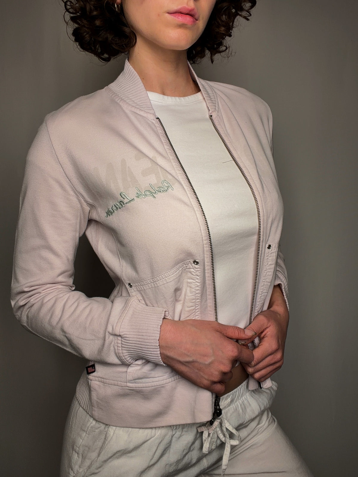 Sweat zip rose Ralph Lauren M vintage