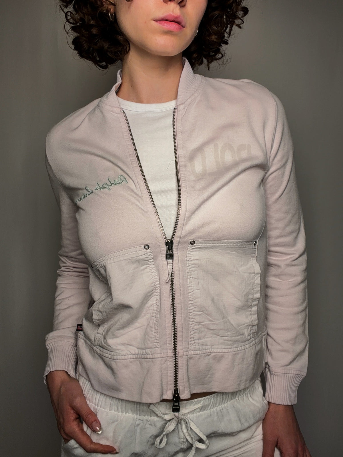 Sweat zip rose Ralph Lauren M vintage