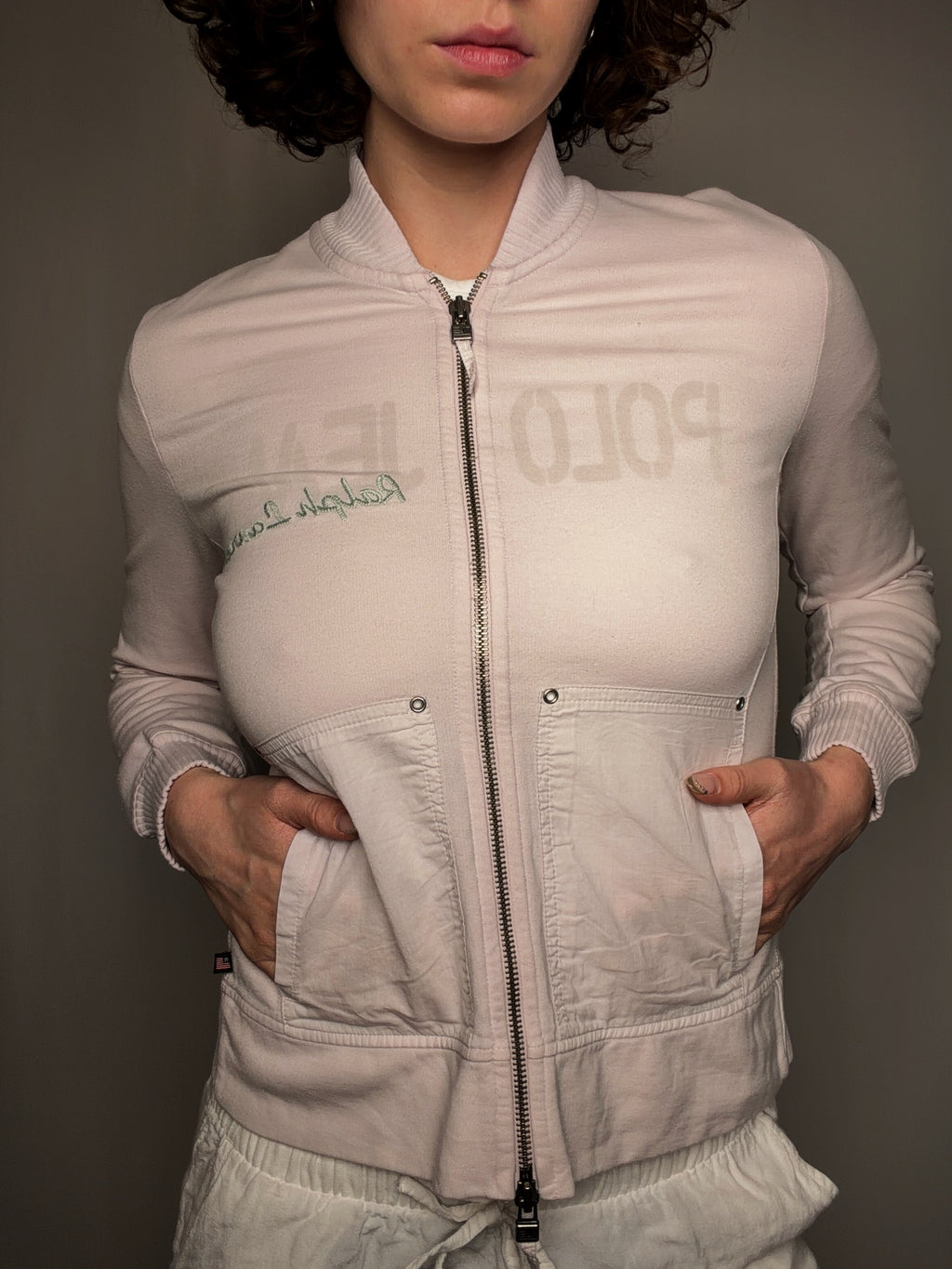 Rosa Sweatjacke Ralph Lauren M Vintage