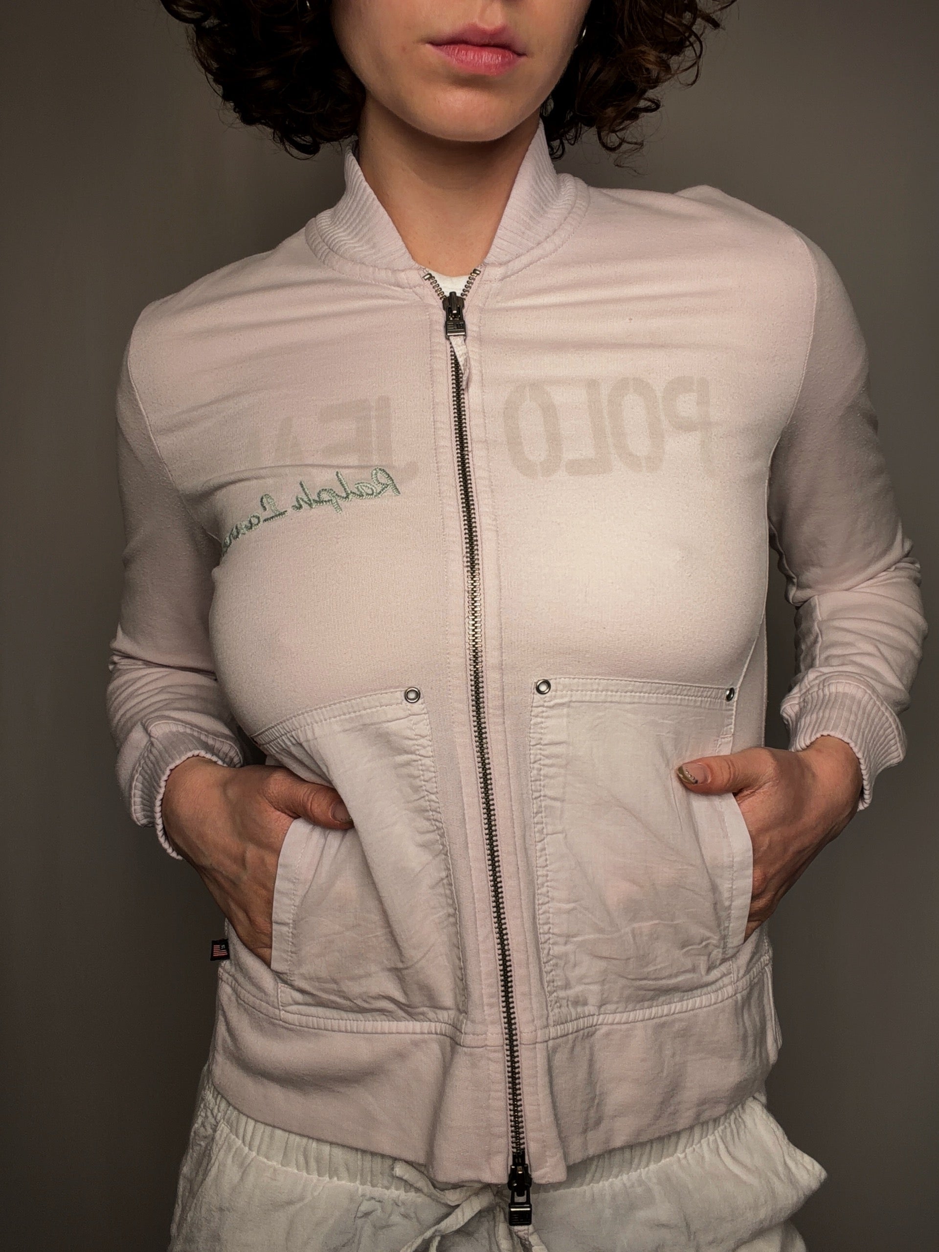 Rosa Sweatjacke Ralph Lauren M Vintage