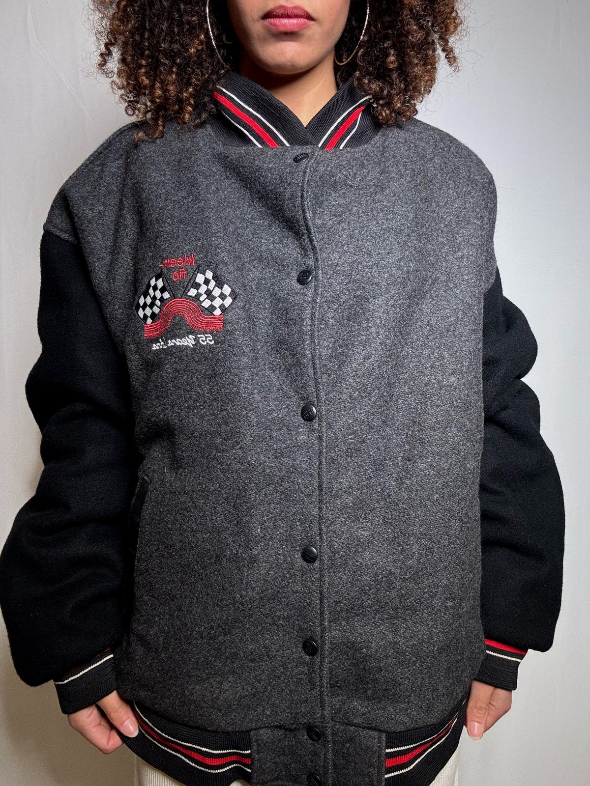 Bomber de racing brodé L/XL vintage