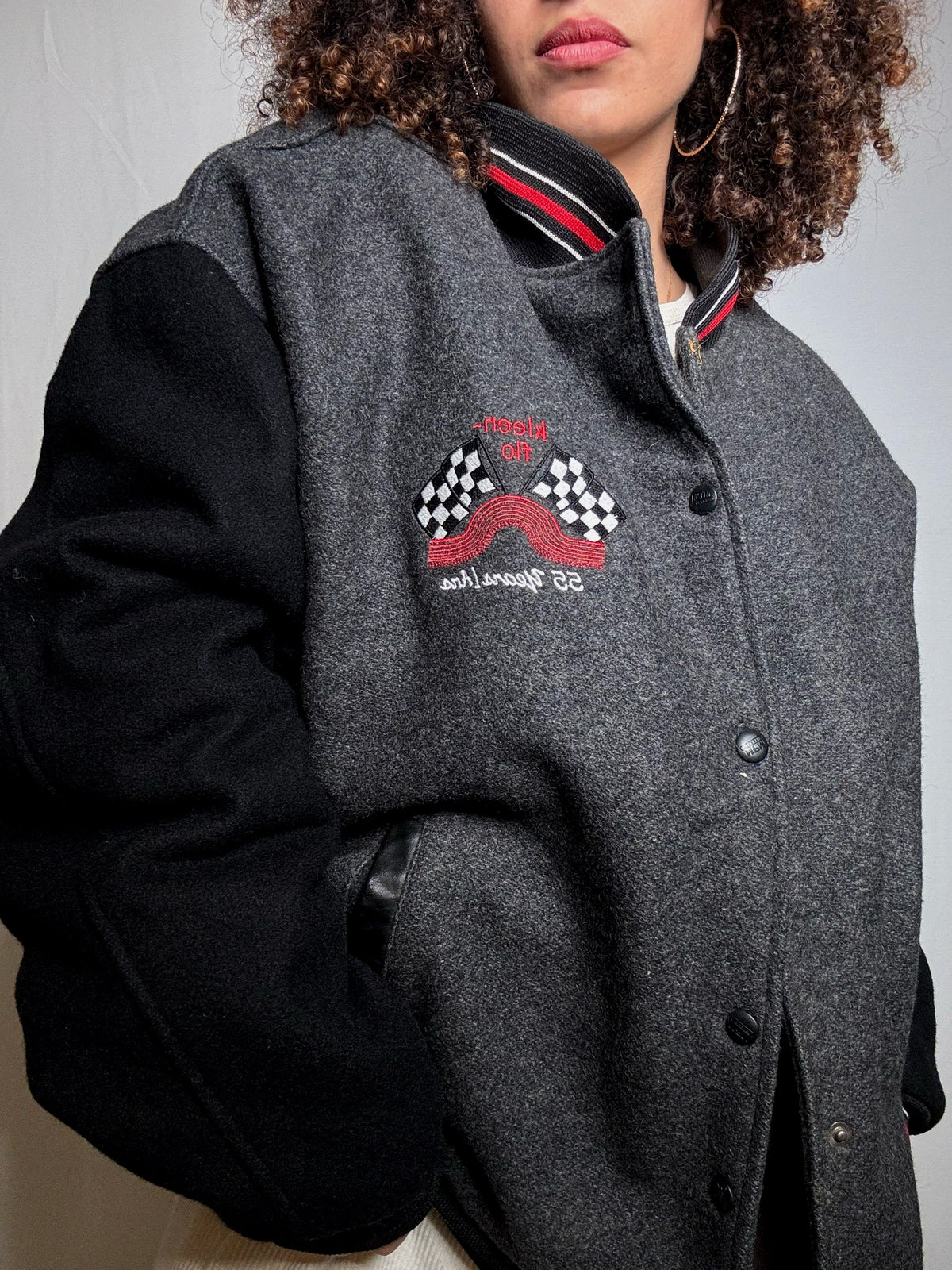 Bomber de racing brodé L/XL vintage