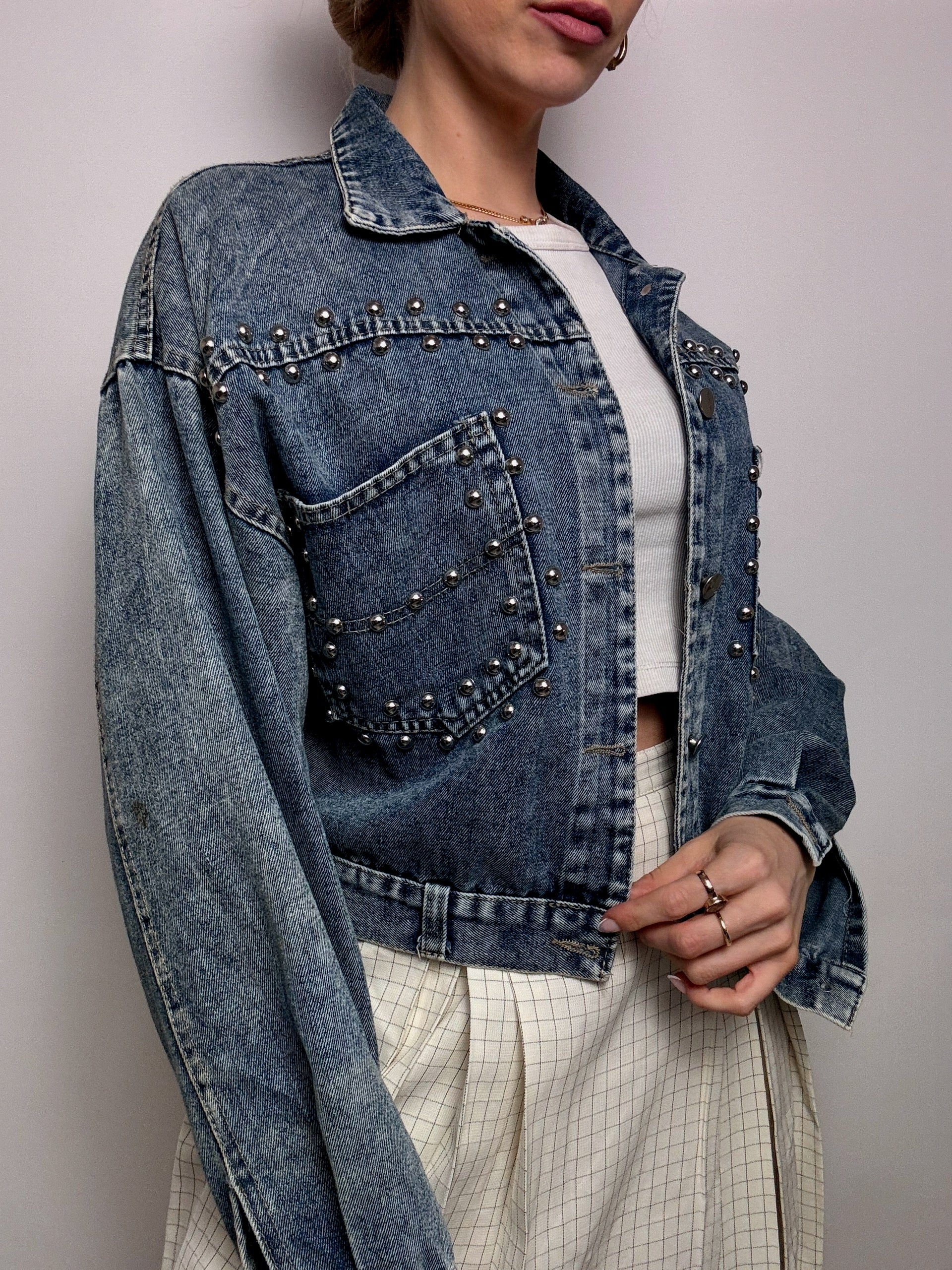Vintage Wampum leichte Jeansjacke 