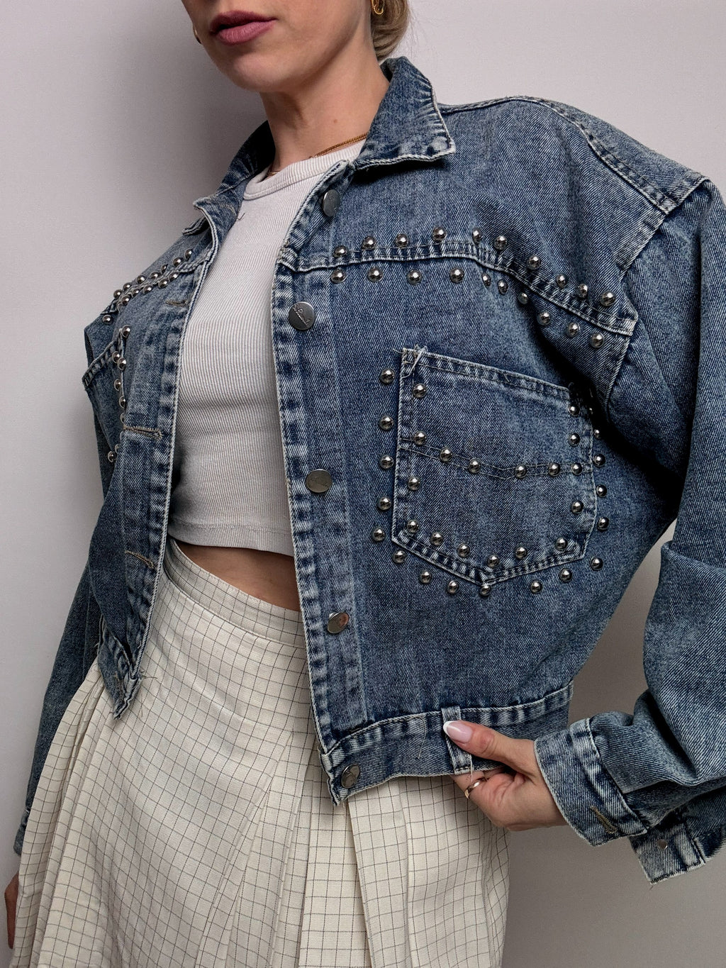 Vintage Wampum leichte Jeansjacke 