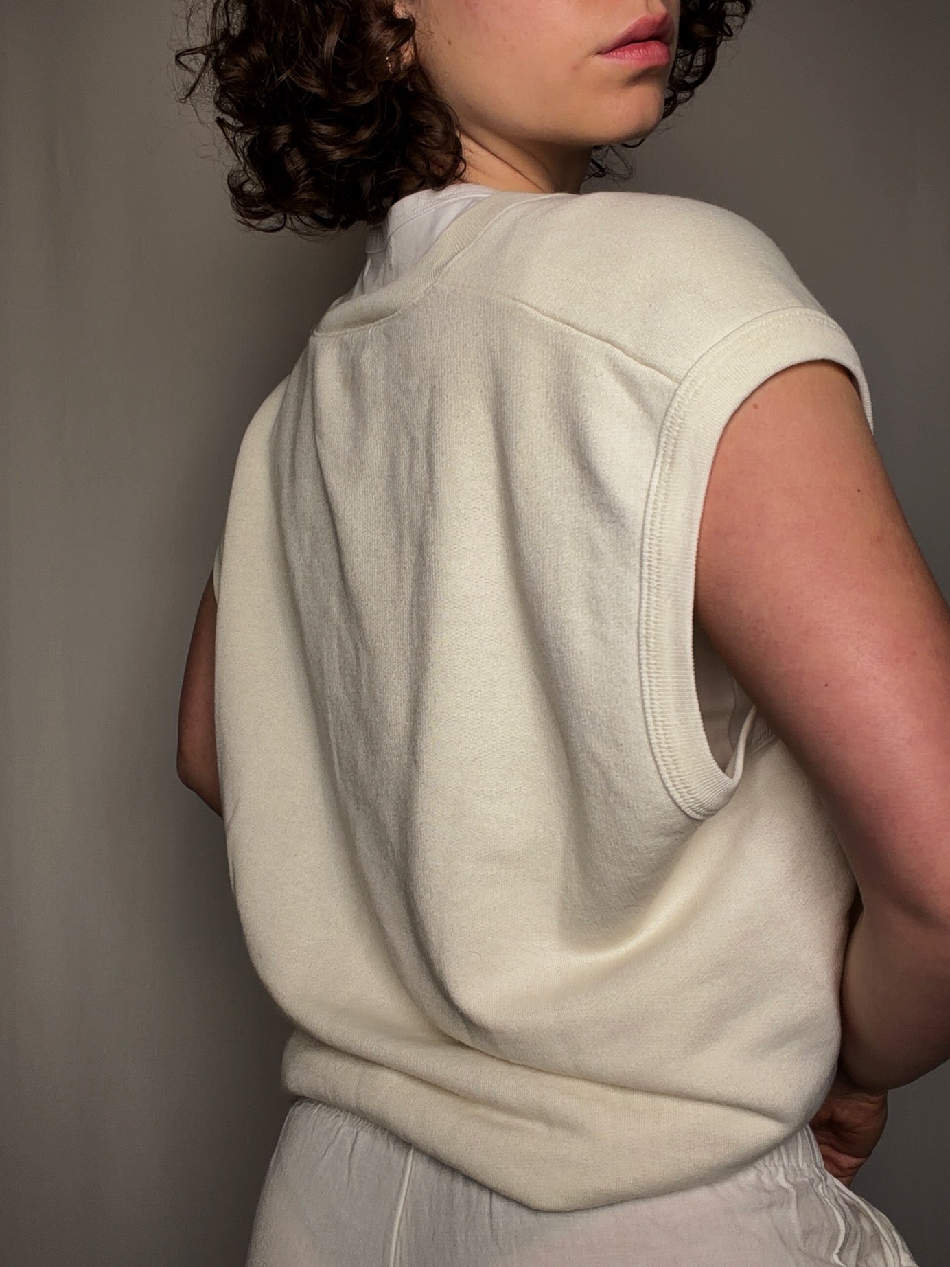 Vintage cream Sergio Tacchini XXL vest