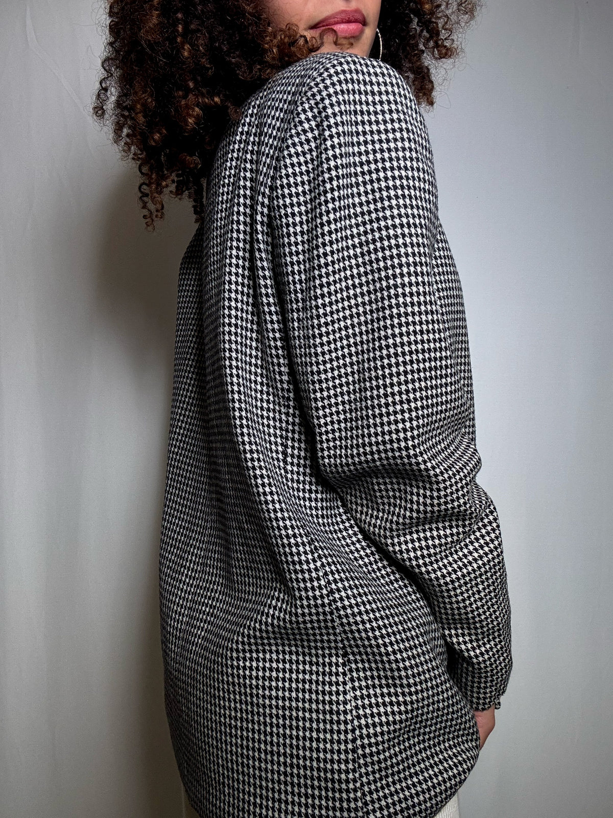 Blazer pied de poule M vintage