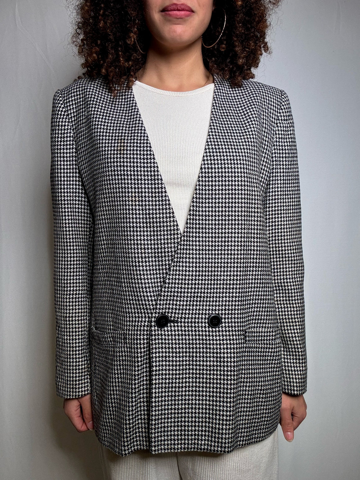 Blazer pied de poule M vintage