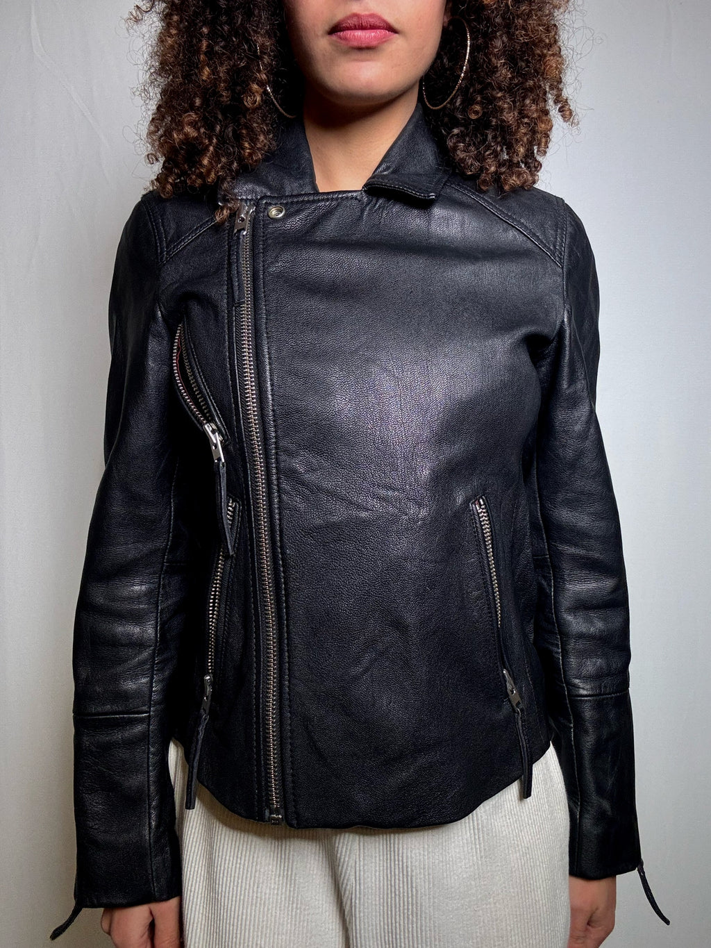 Perfecto en cuir noir S vintage