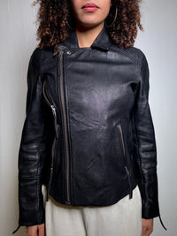 Perfecto en cuir noir S vintage