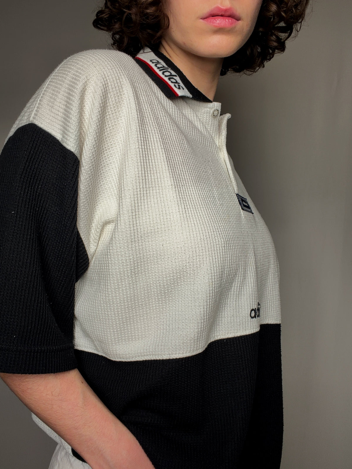 Polo éponge bicolore adidas XL vintage