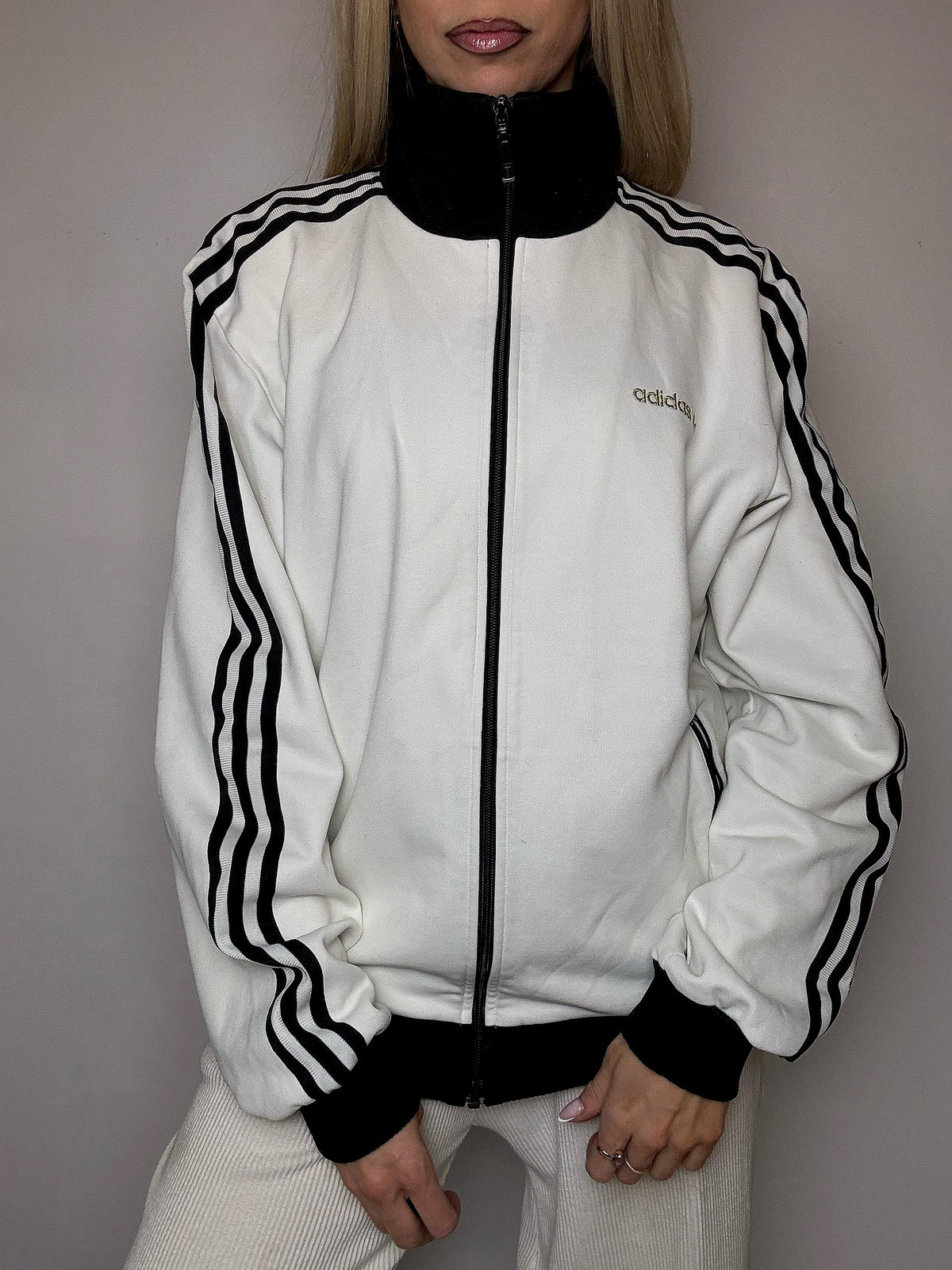 Veste de sport blanche ADIDAS L vintage