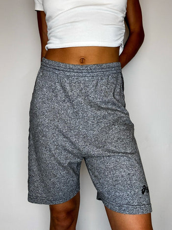 Short en molleton gris ASICS L vintage