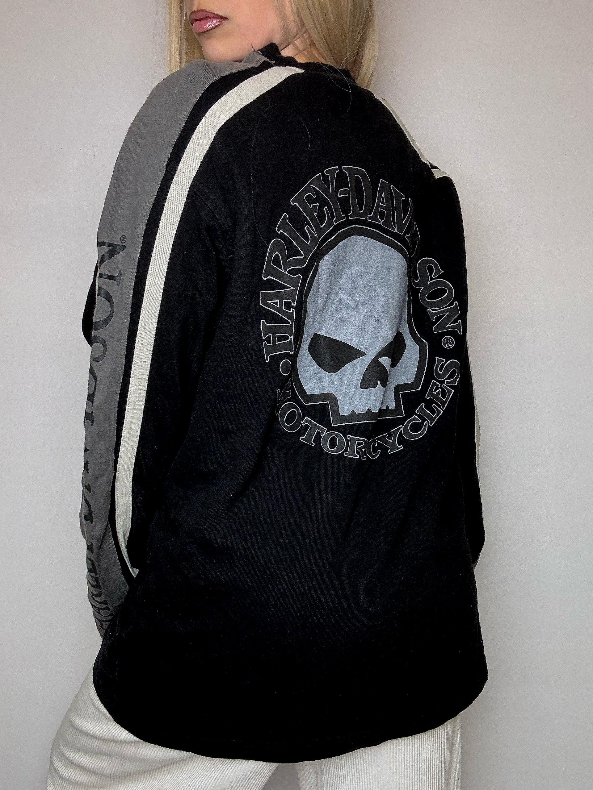 HARLEY DAVIDSON M vintage blue round neck sweatshirt