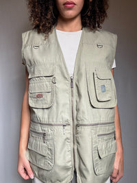 Gilet à poches kaki XL vintage