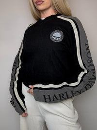 HARLEY DAVIDSON M vintage blue round neck sweatshirt