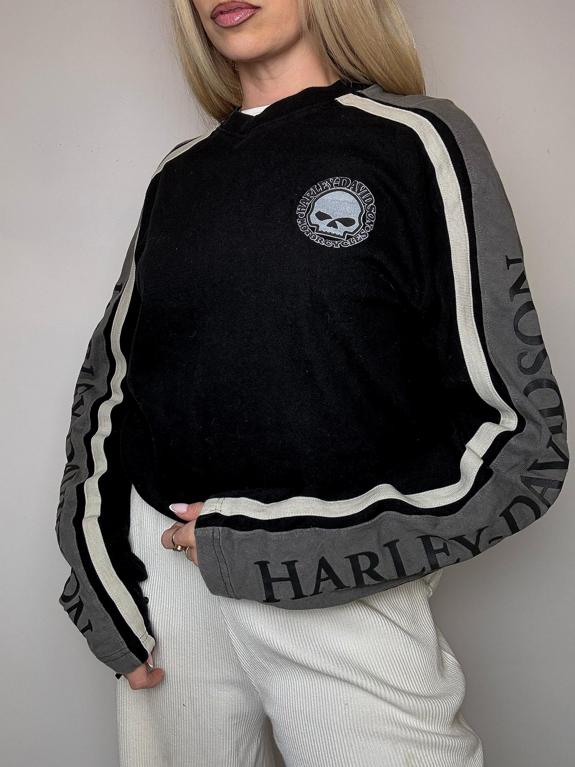 HARLEY DAVIDSON M vintage blue round neck sweatshirt