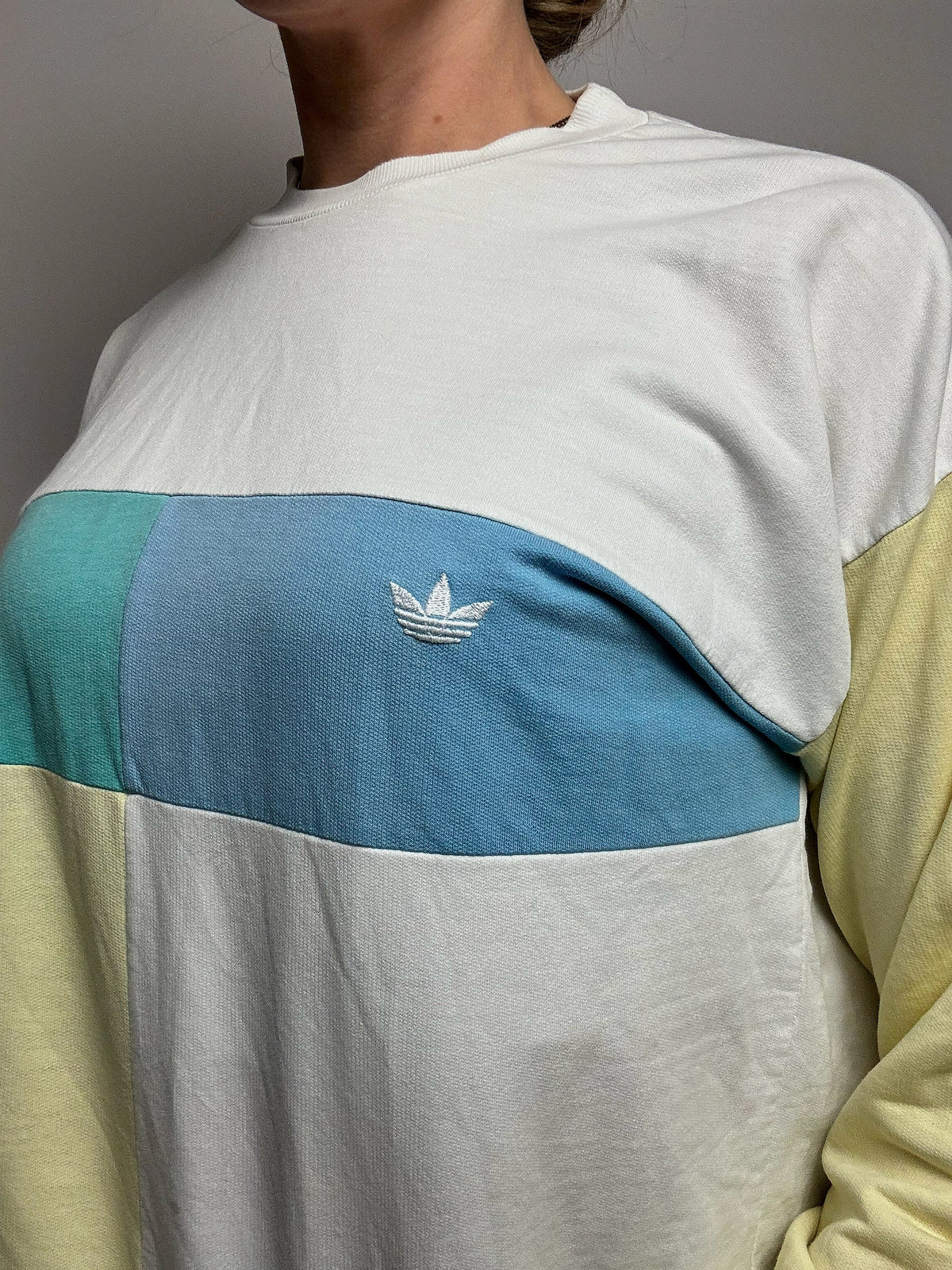 Tee shirt manches longues tricolore ADIDAS S/M vintage