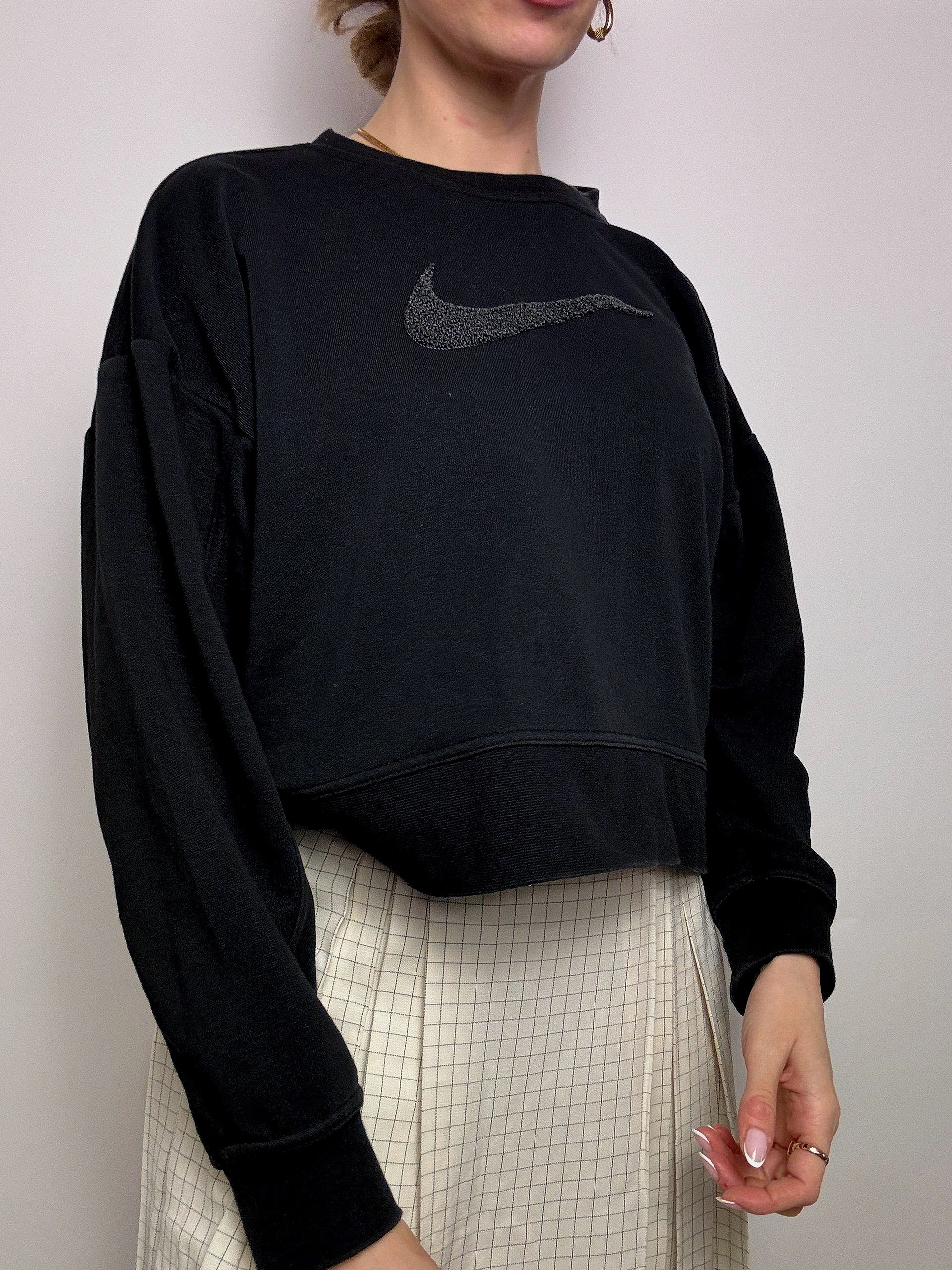 ADIDAS S Vintage rotes und rosa kurzes Sweatshirt