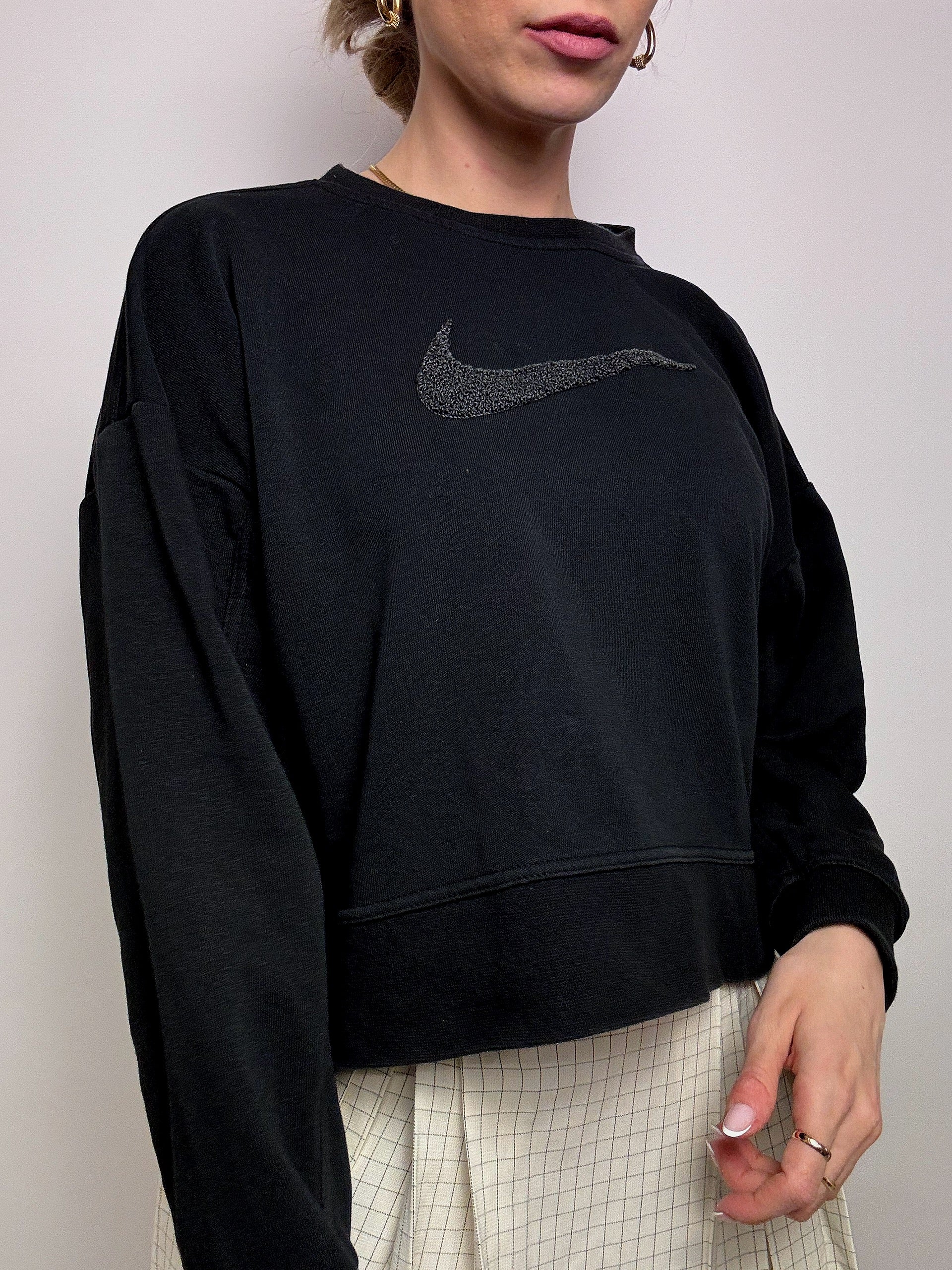ADIDAS S Vintage rotes und rosa kurzes Sweatshirt