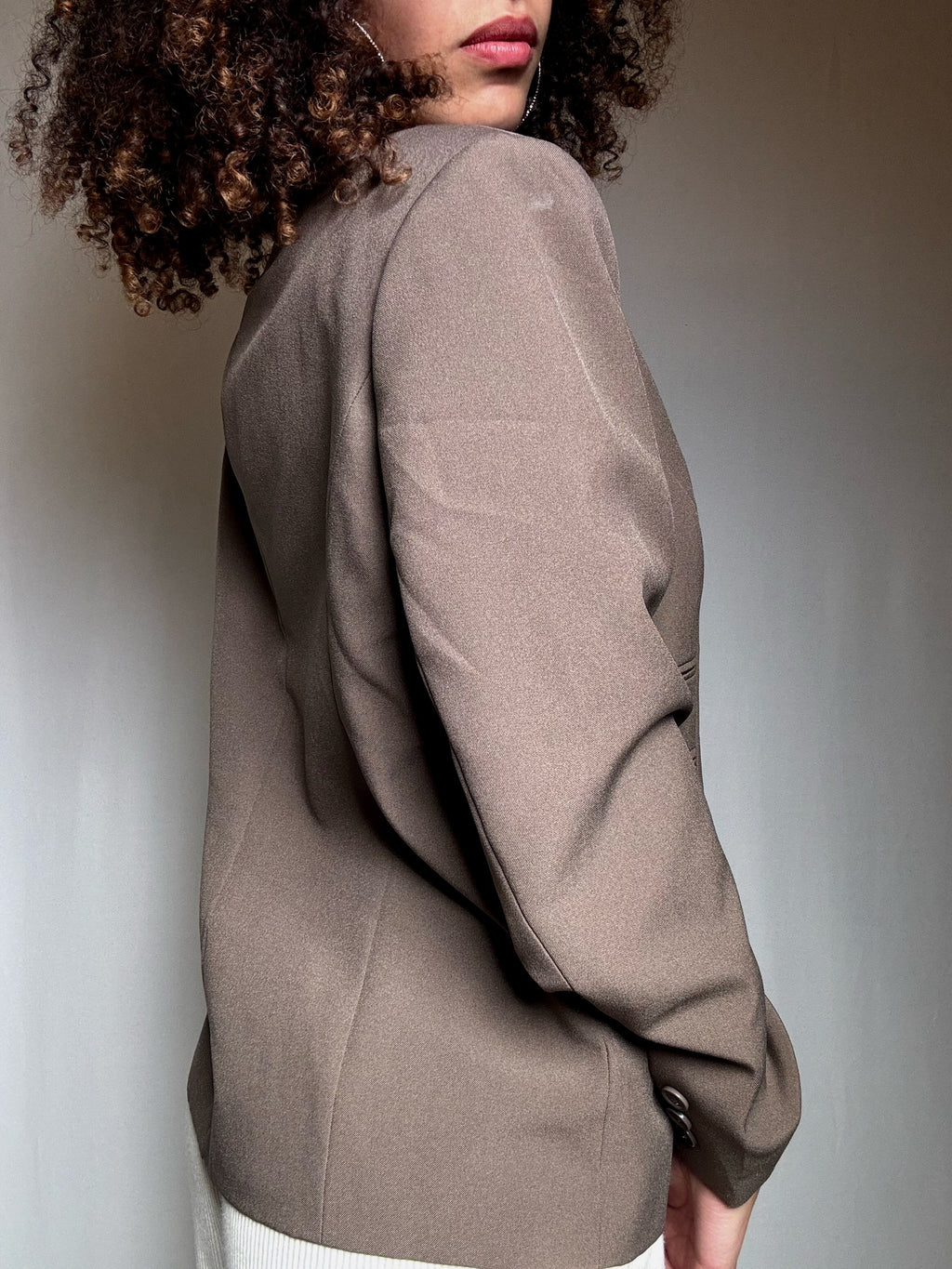 Veste taupe cintrée L vintage