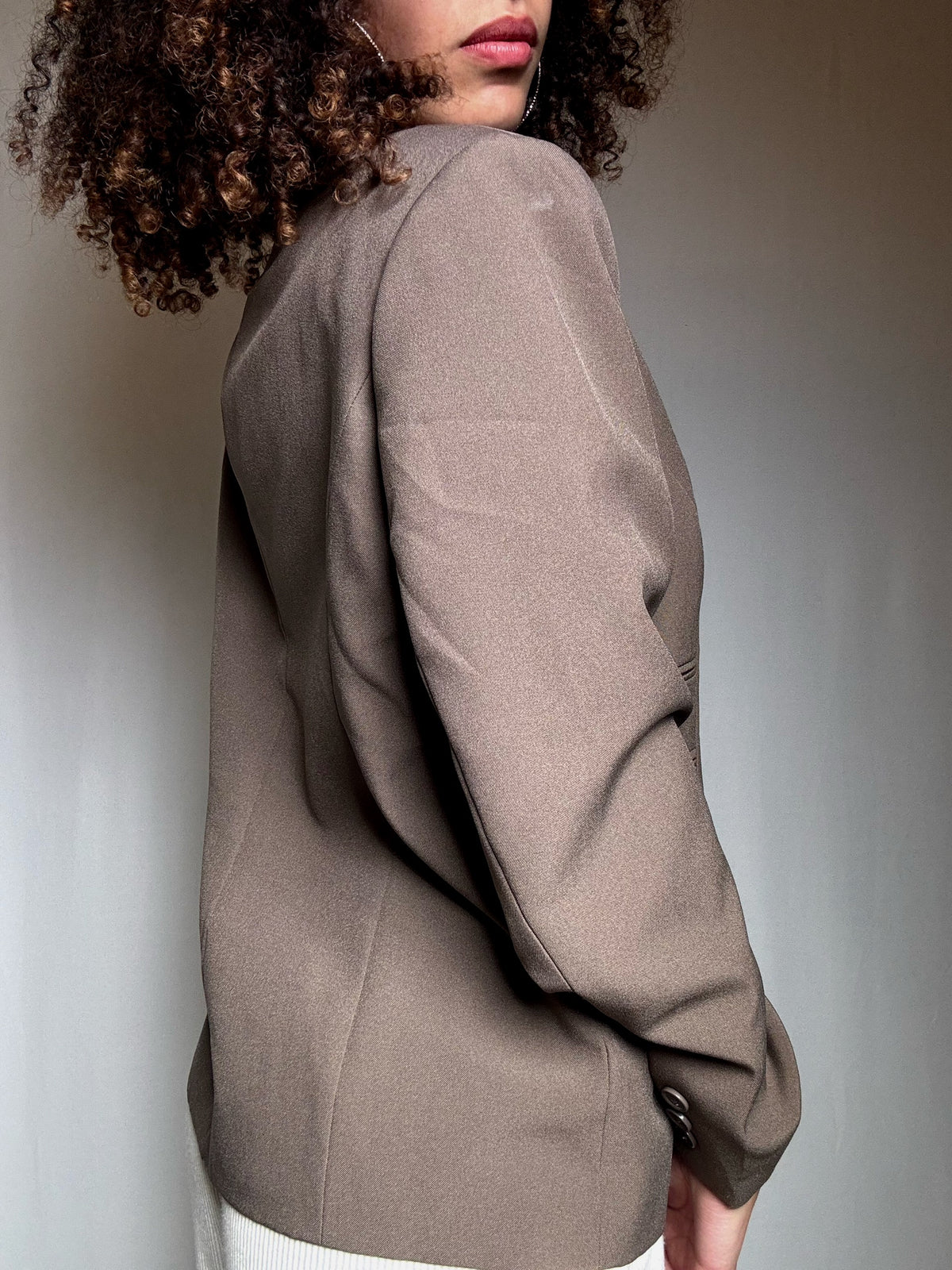 Veste taupe cintrée L vintage