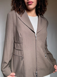 Veste taupe cintrée L vintage