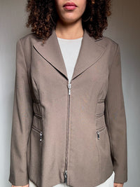 Veste taupe cintrée L vintage