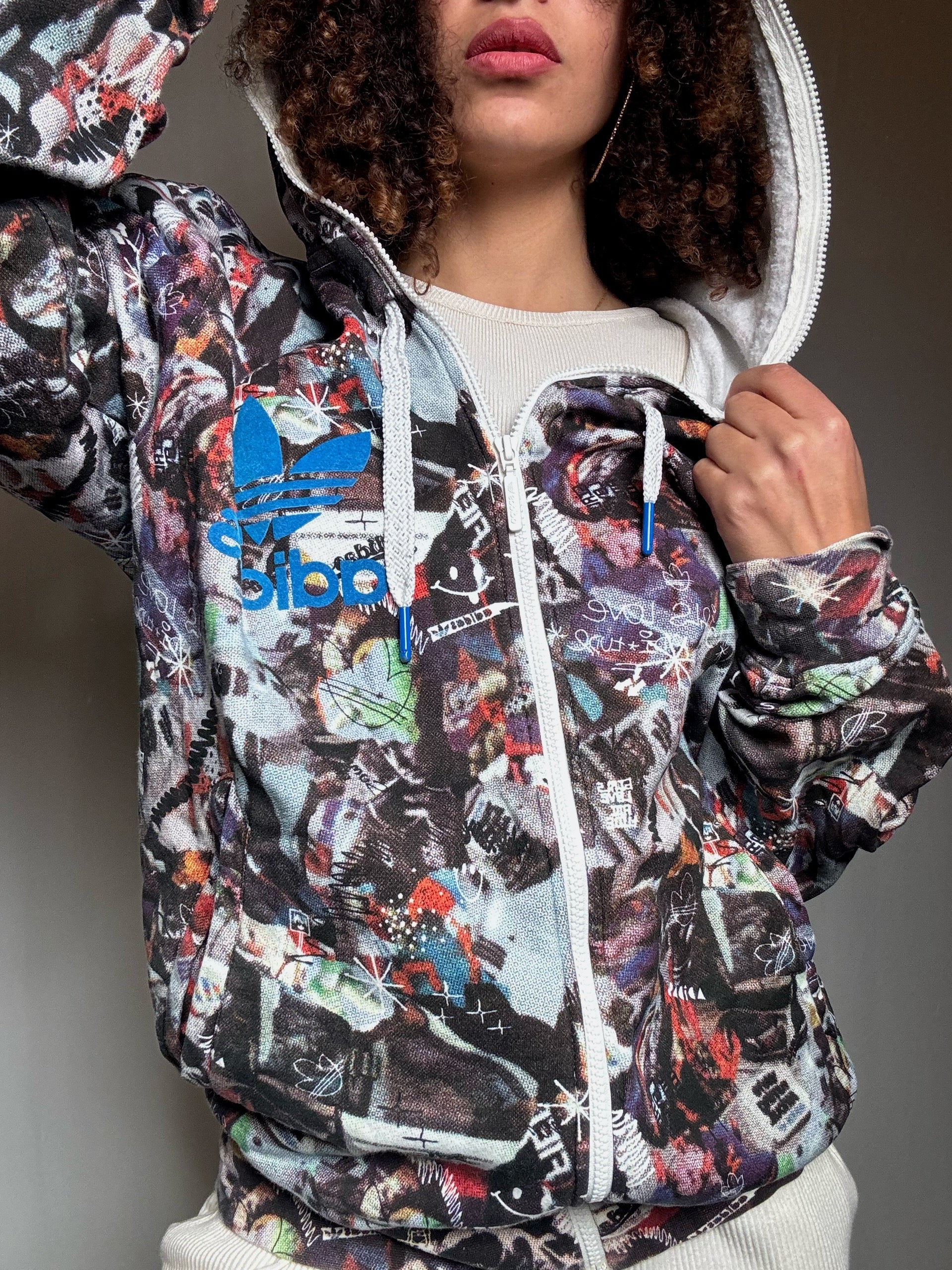 Veste de sport graphique Adidas XL vintage