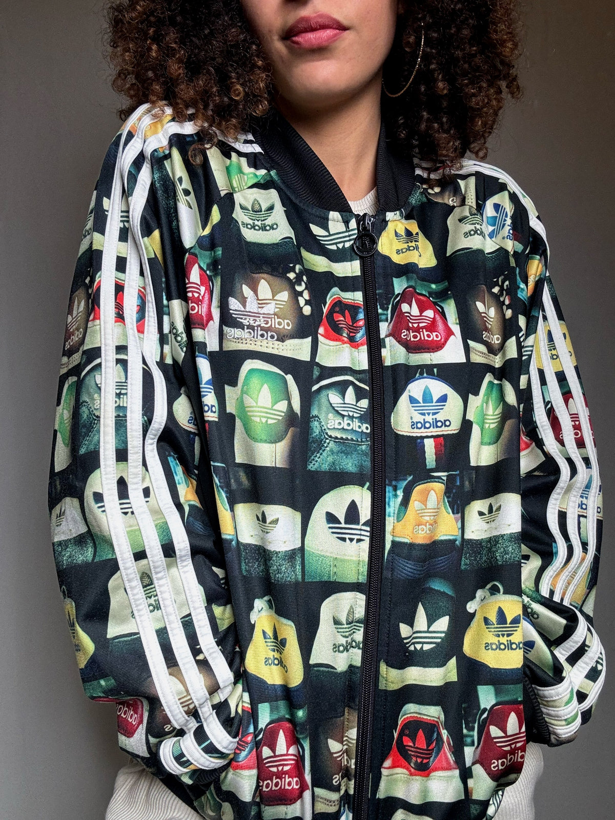 Veste de sport graphique Adidas L vintage