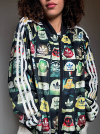Adidas L Vintage Grafik-Sportjacke