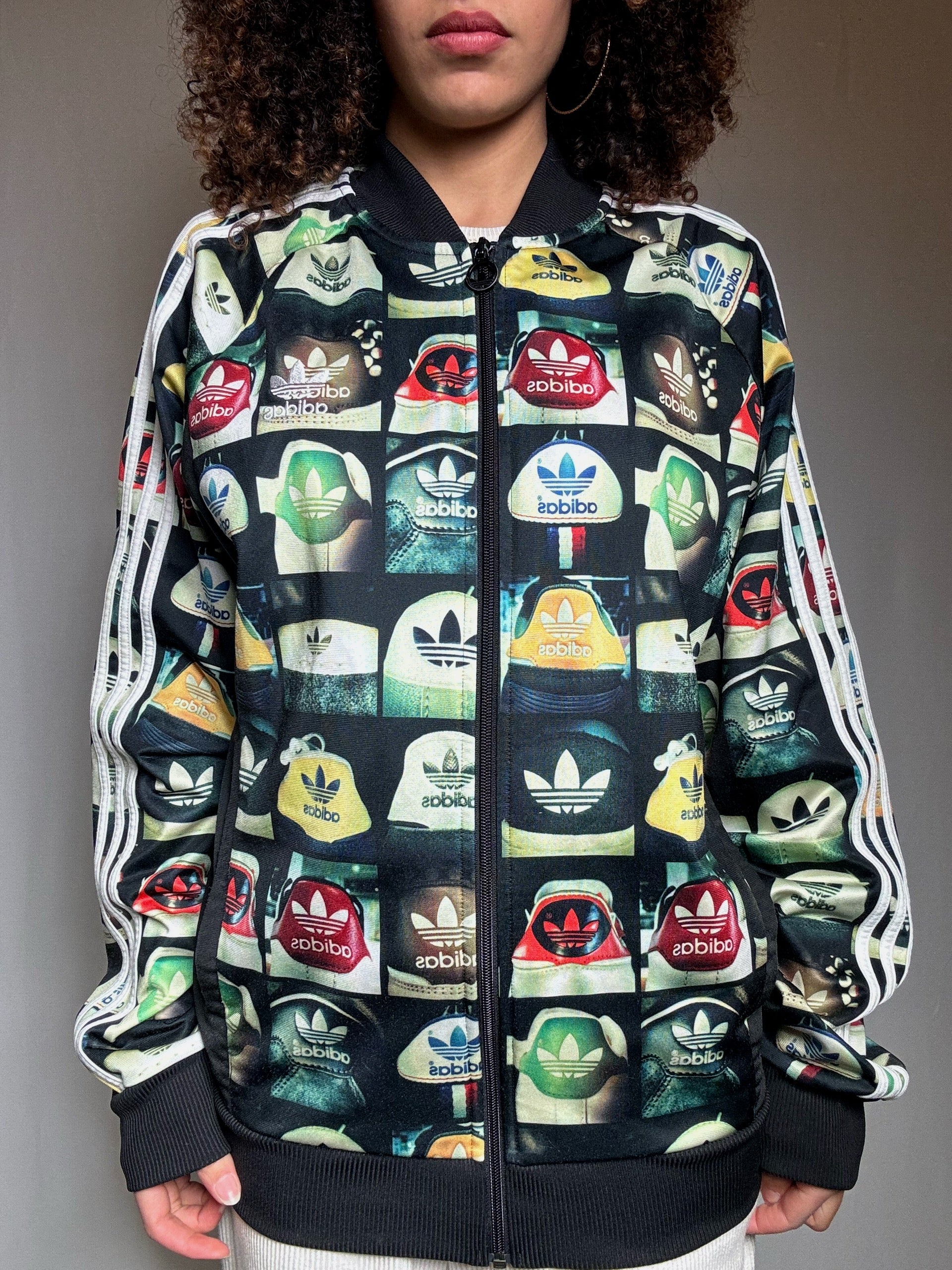 Adidas L Vintage Grafik-Sportjacke