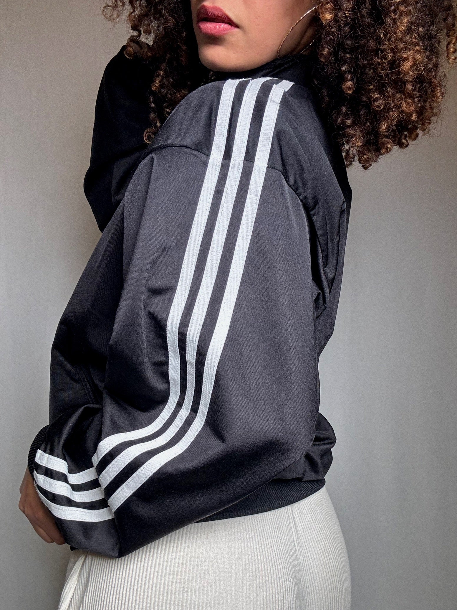 Veste de sport noire Adidas M vintage
