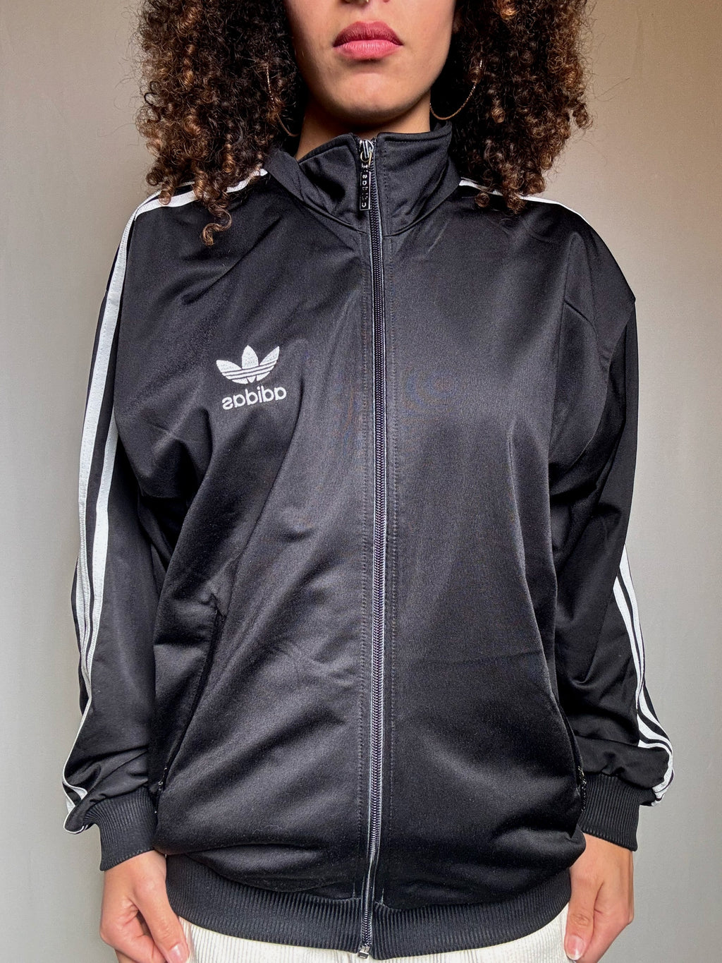 Vintage Adidas Black Sport Jacket M
