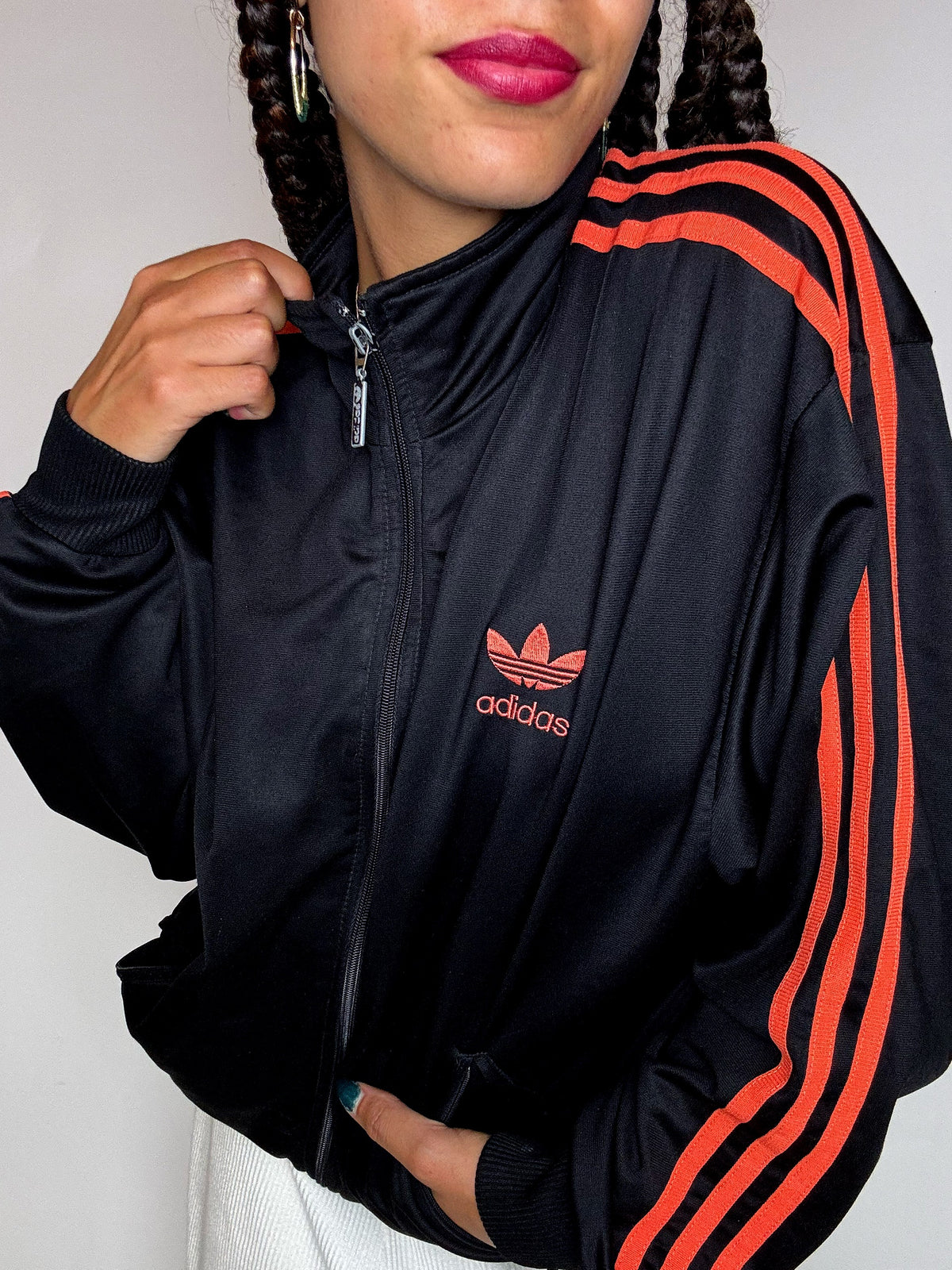Jacket de sport noire ADIDAS M vintage