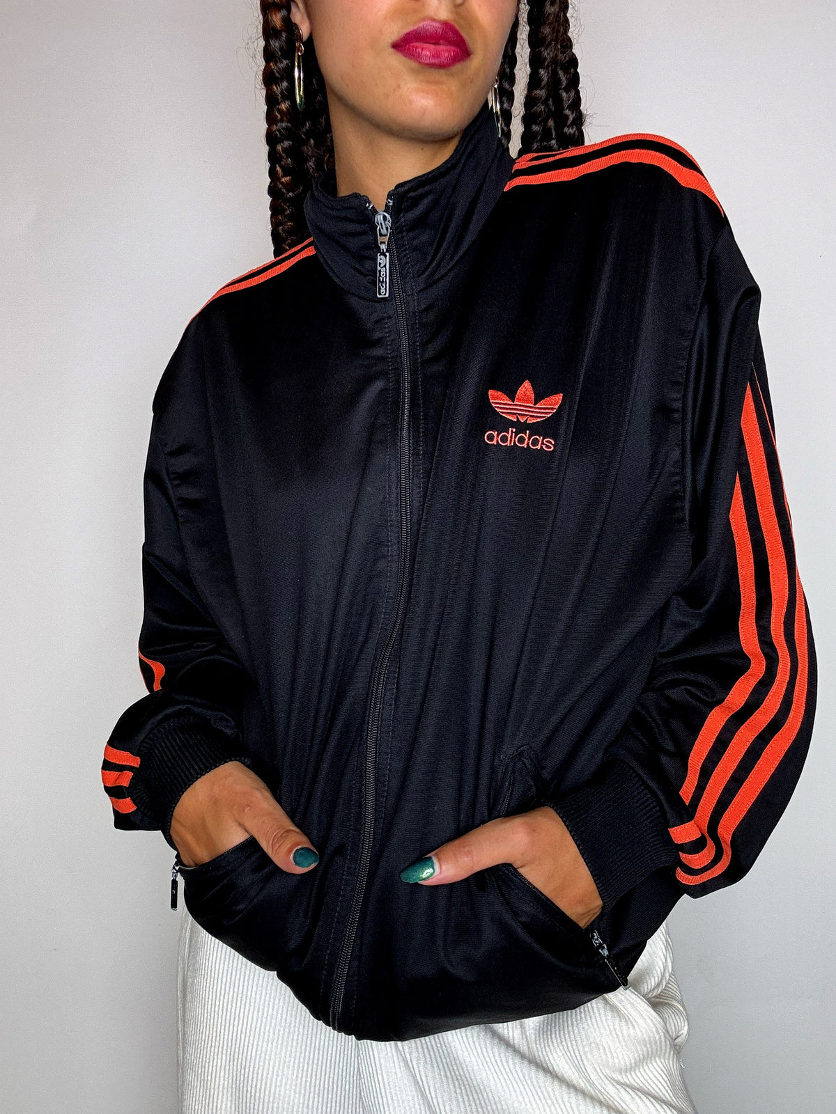 Jacket de sport noire ADIDAS M vintage