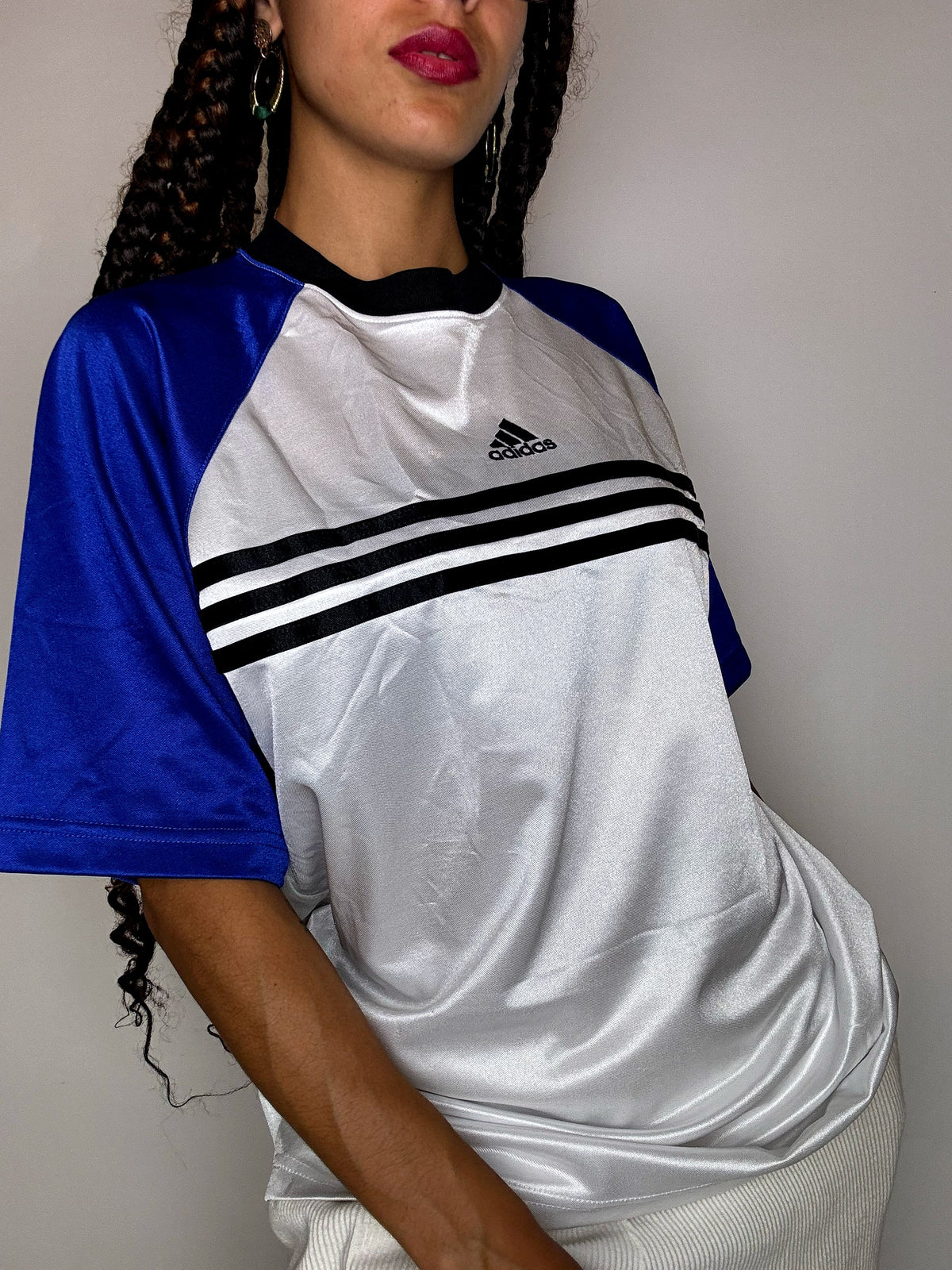 Vintage zweifarbiges ADIDAS S-Trikot