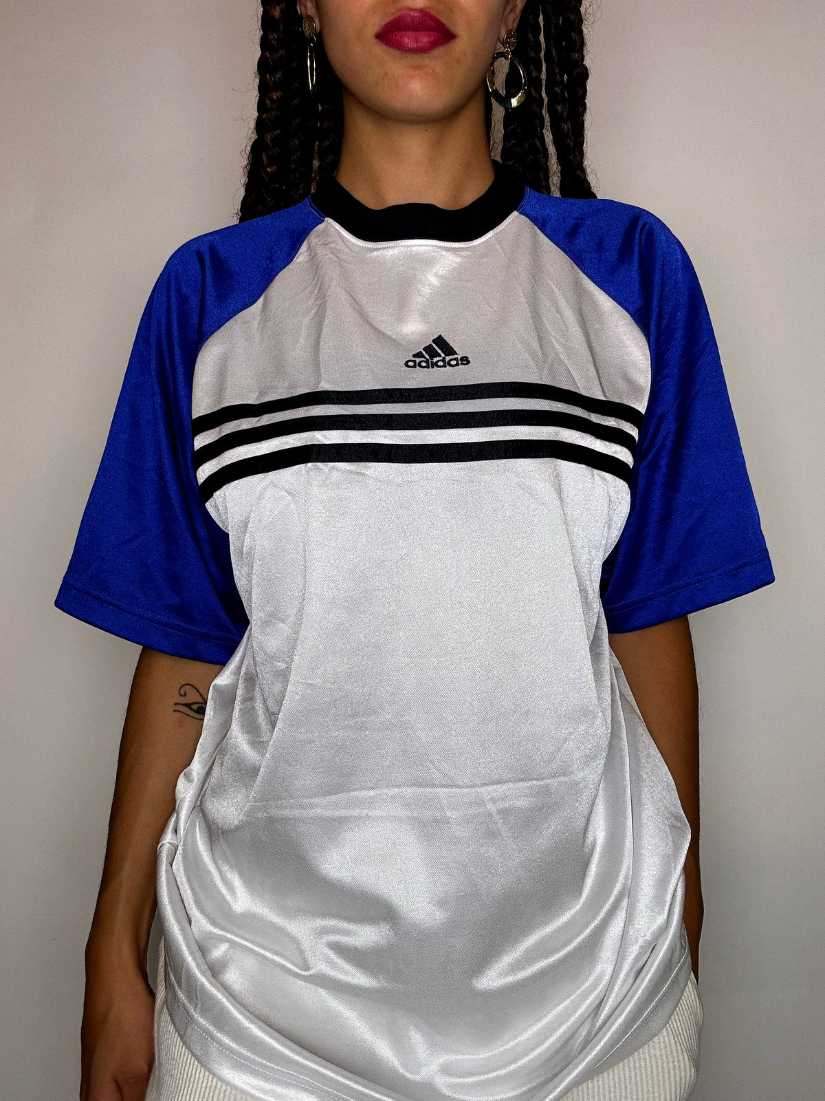 Vintage zweifarbiges ADIDAS S-Trikot