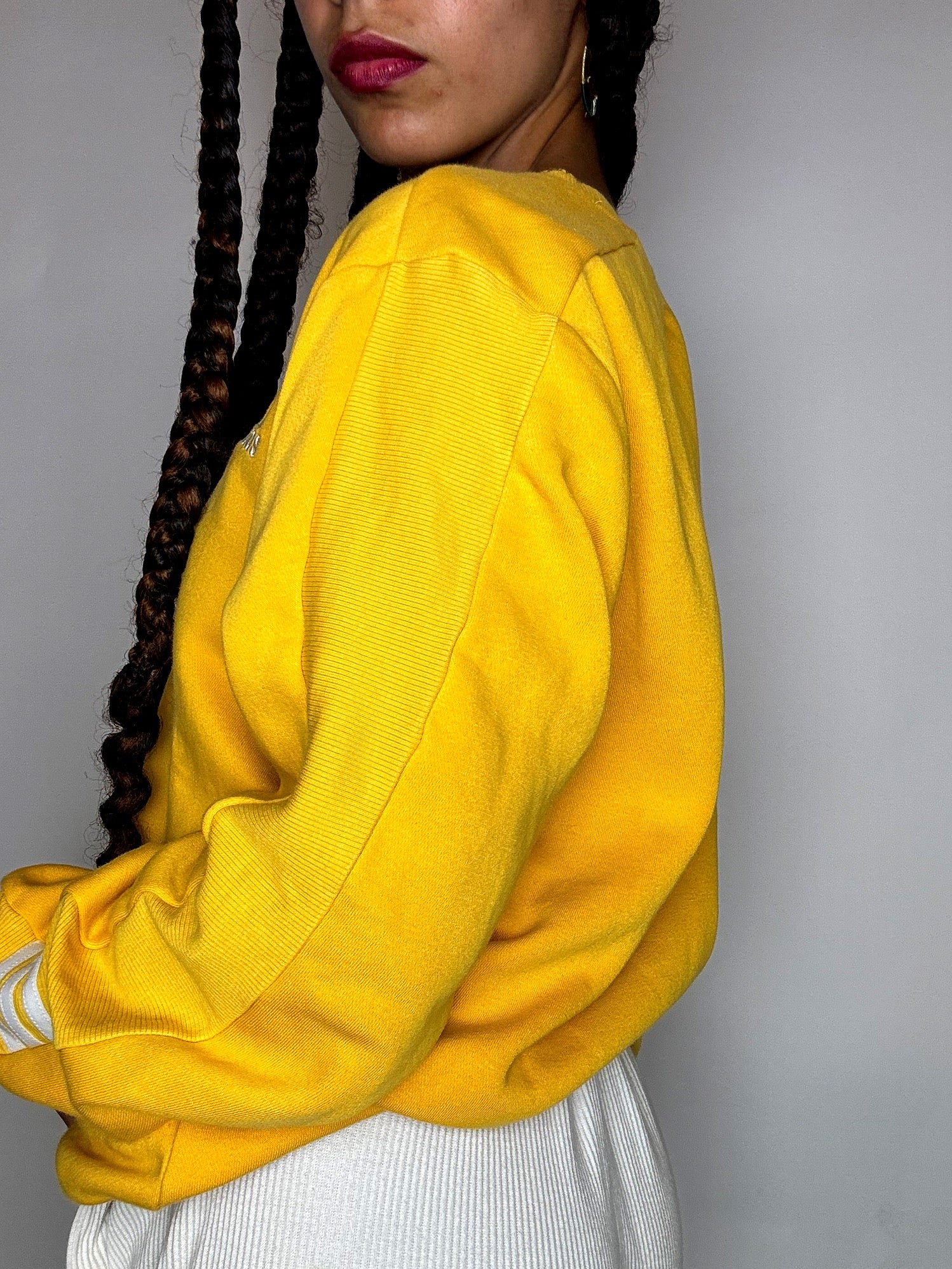 ADIDAS XL Vintage Zweifarbiger Hoodie