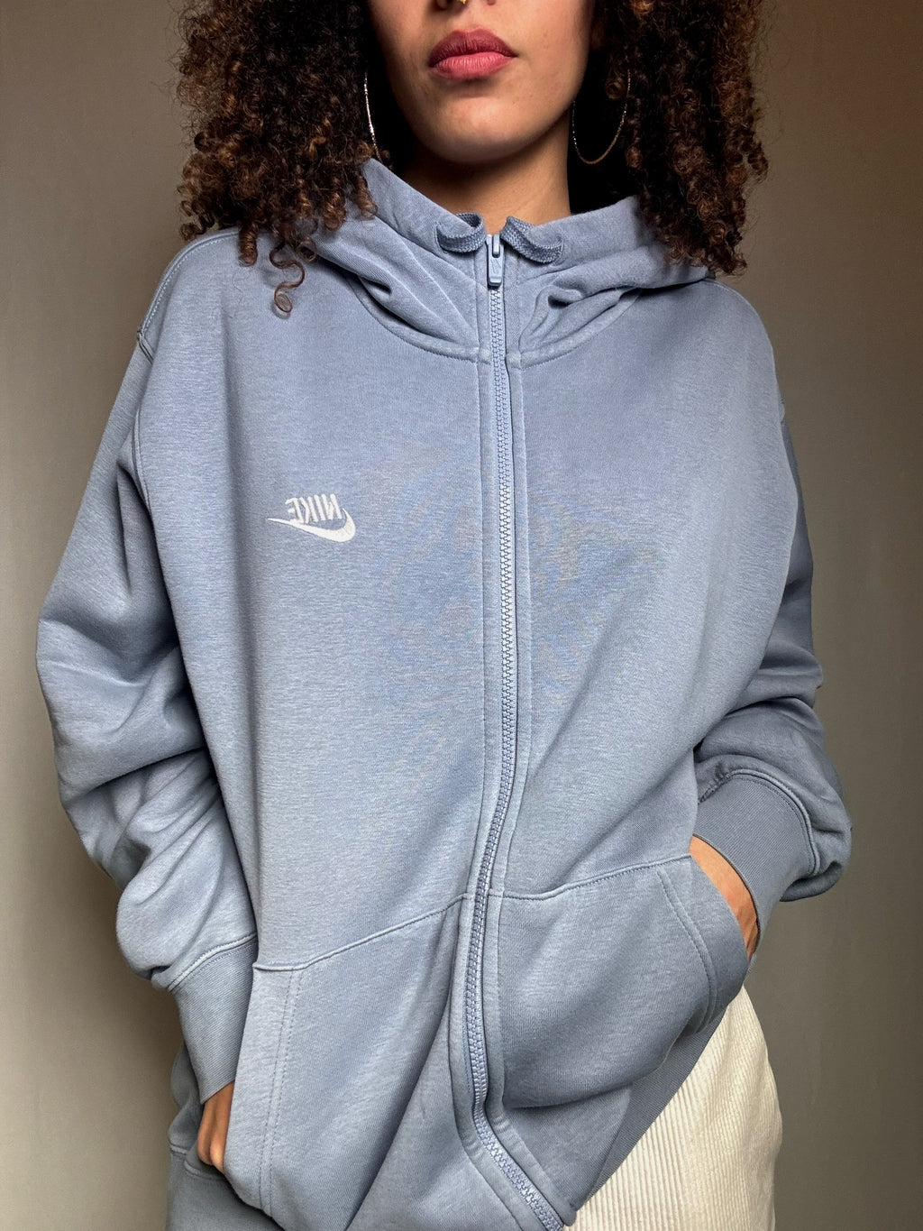 Vintage Nike grey blue sports jacket L