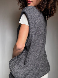 Gilet maille gris XL vintage