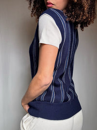 Blaue Vintage-Weste M