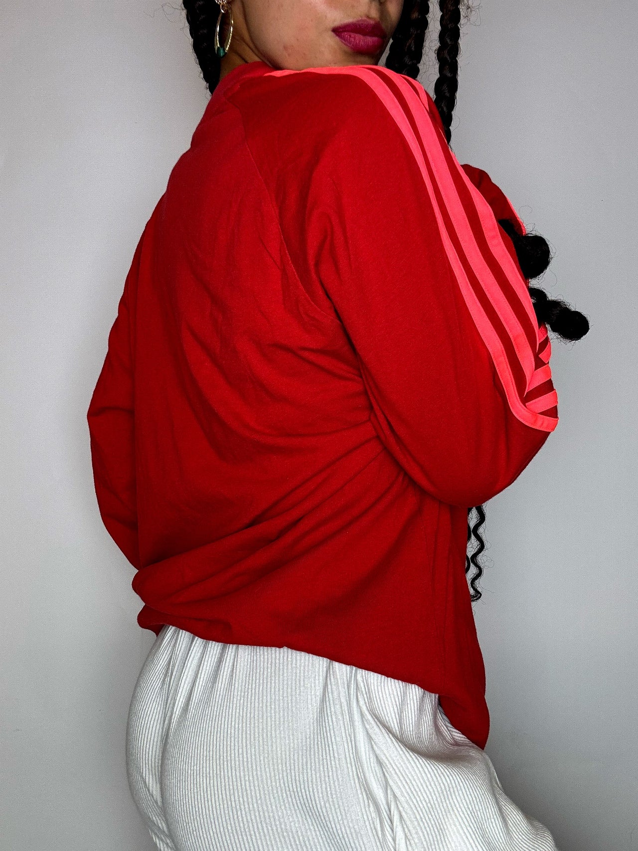 Tee shirt manche longues rouges ADIDAS L vintage