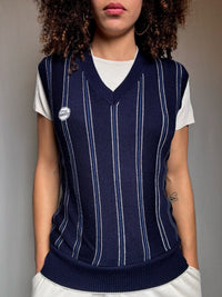 Blaue Vintage-Weste M